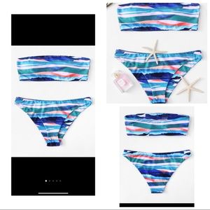 Brand new strapless bikini set